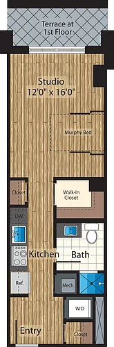 Floor plan Studio B 497