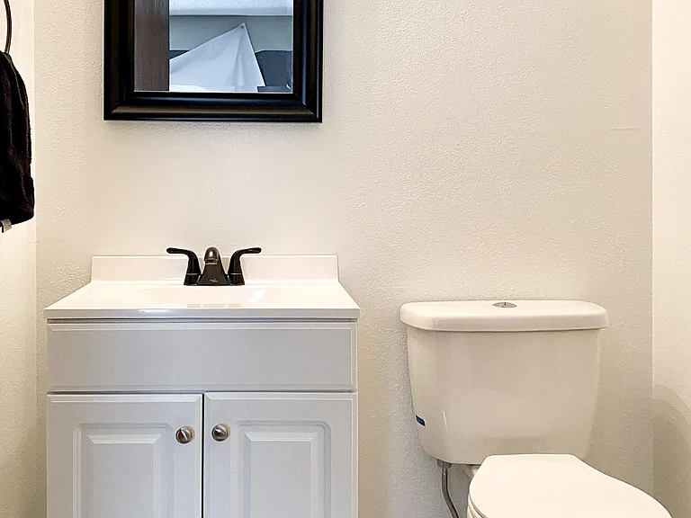 Private master half bath