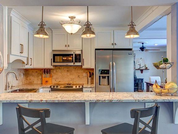 Breakfast bar attached to the kitchen.