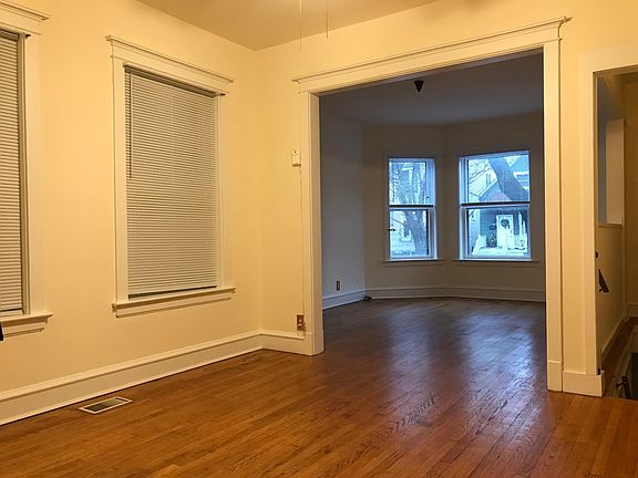 Dining room and living room.