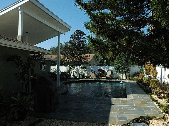 pool deck facing west