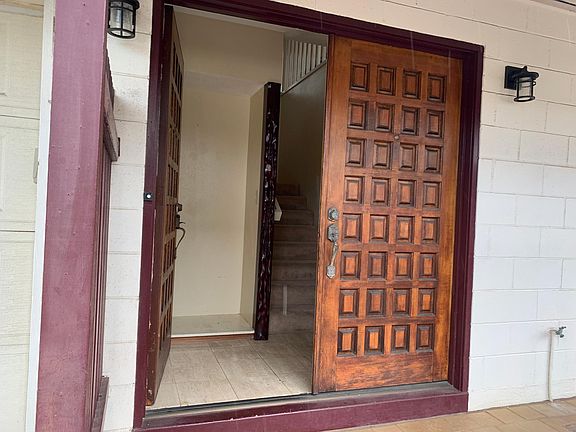 Front door with entry closet