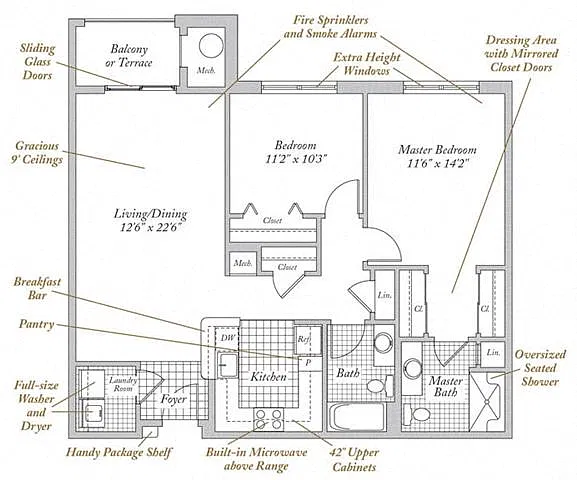 Floor plan The Thoreau