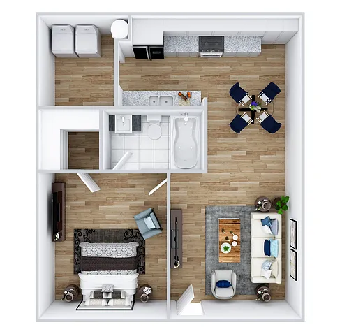 Floor plan 1 Bed / 1 Bath Renovated