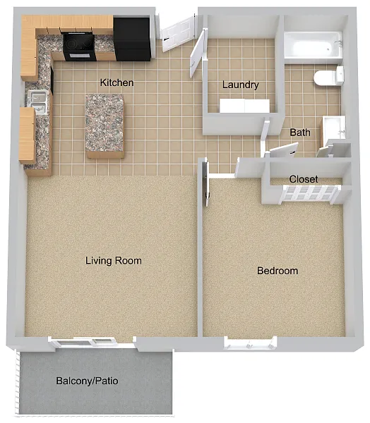 Floor plan One Bedroom