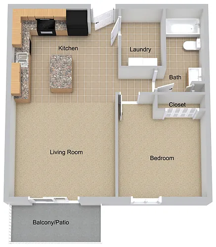 Floor plan One Bedroom