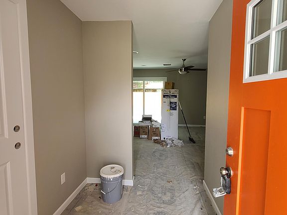 Entrance. Garage Door to the Left.