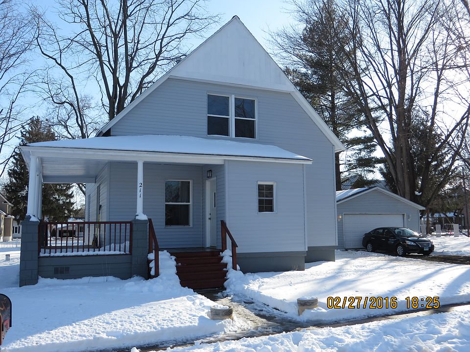 Front of house and garage
