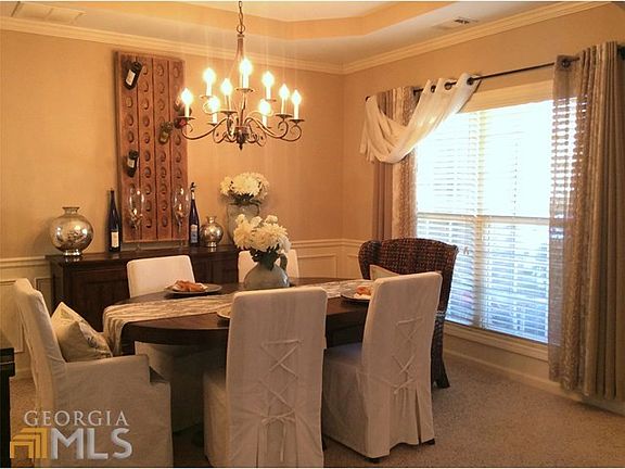 Dining room with lots of natural sunlight.