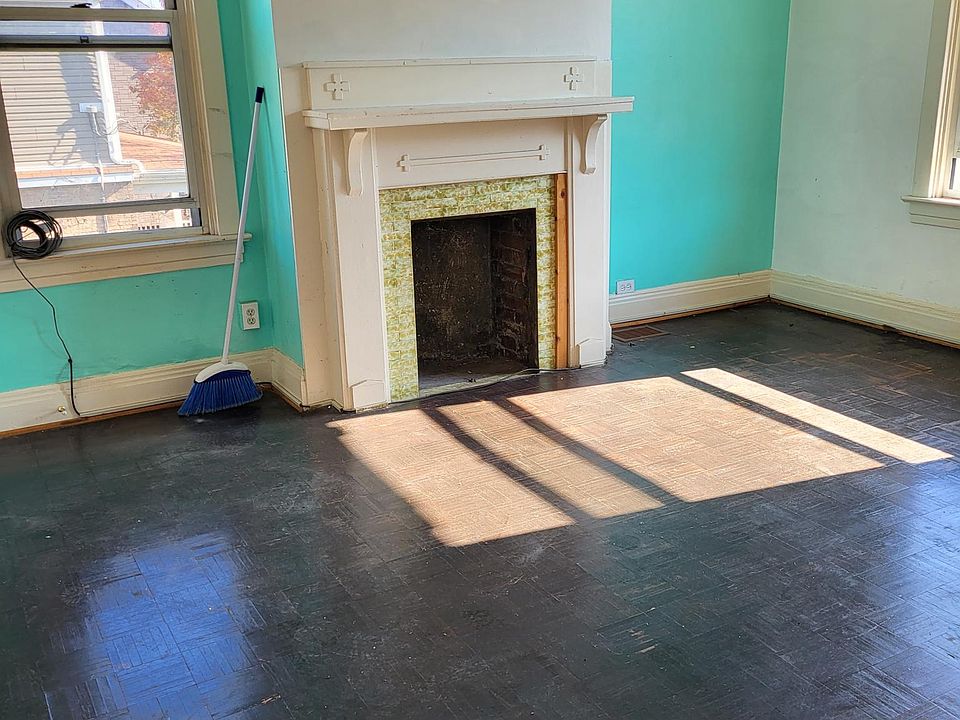 Fireplace in the spacious second bedroom, second floor