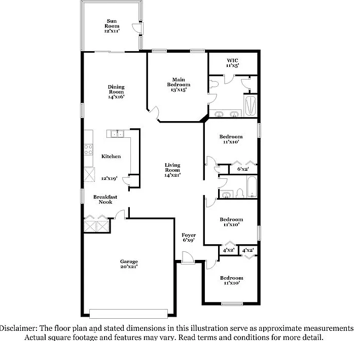 4 bed, 2.0 bath, 1709 sqft, $2,030 — Photo 2