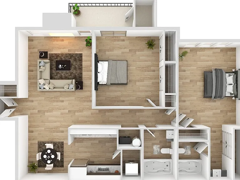 2 Bedroom | 2 Bath | 1008 SF 2 Bedroom | 2 Bath | 1008 SF