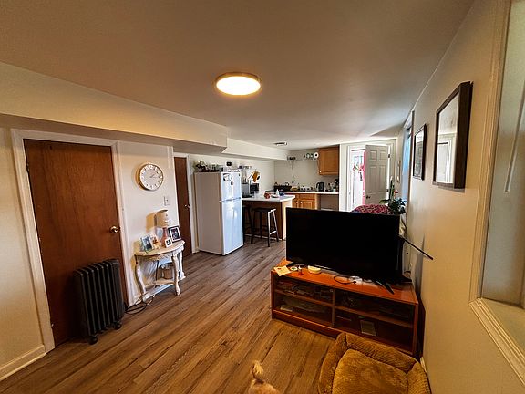 Living space with view on kitchen