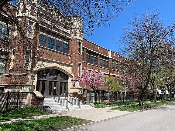 On a beautiful tree-lined st