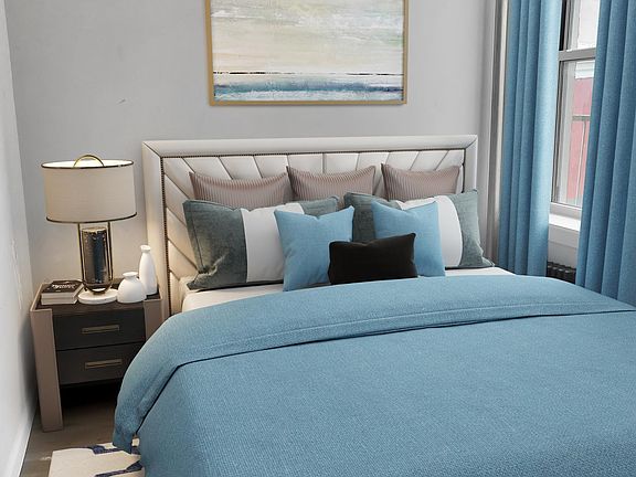 Visually enhanced.
Bedroom with plenty of sunlight. Design this room with your touch.