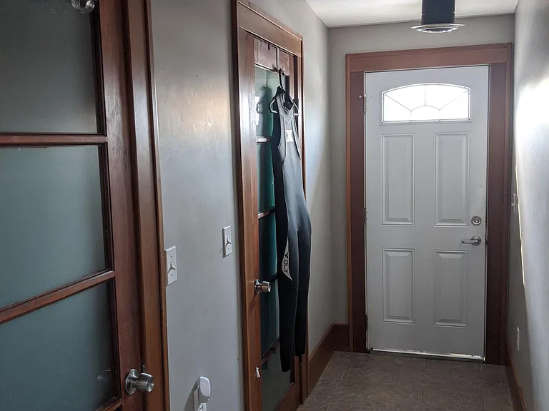 Back entry, two good sized closets for storage