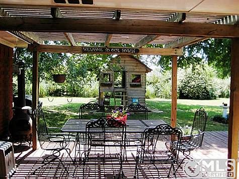 Enjoy your morning coffee on the back deck