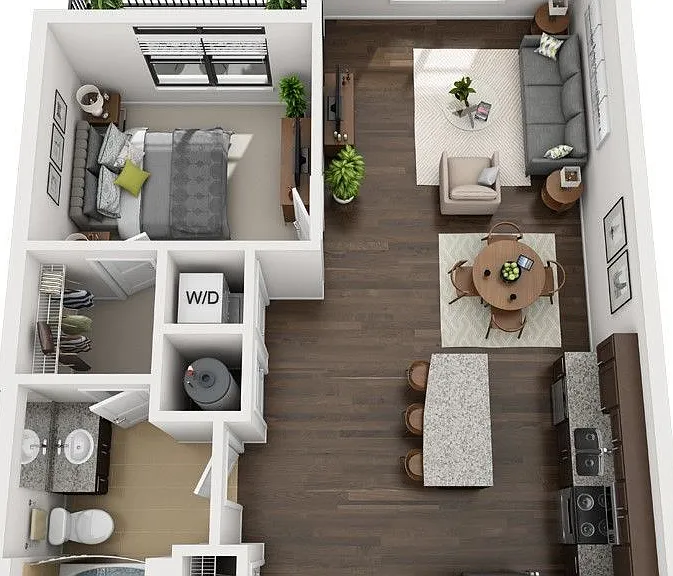 The Four - A4 - 1 Beds - 1 Baths - 772 Sq. ft.
