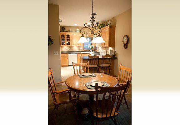 dining area open to kitchen