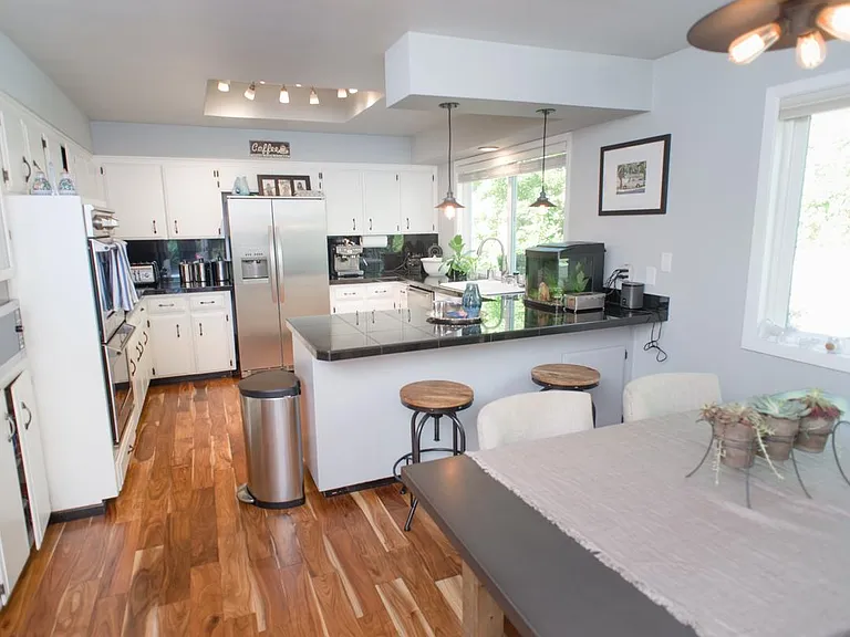 Kitchen and eating area