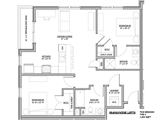 Floor plan 2 Bedroom