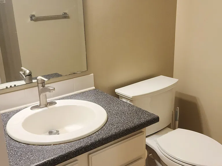 Smaller bathroom (off of the hallway)