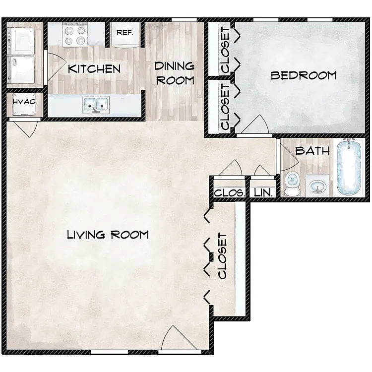 Floor plan One Bedroom