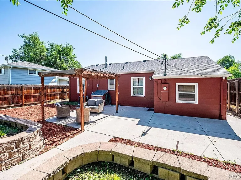 Backyard with pergola