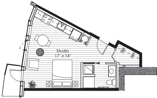 Floor plan Studio J