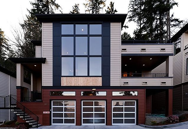Modern style home with 3 fin