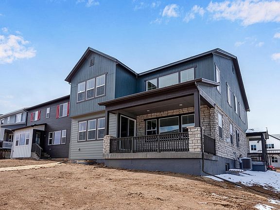 Rear patio and back yard on corner homesite