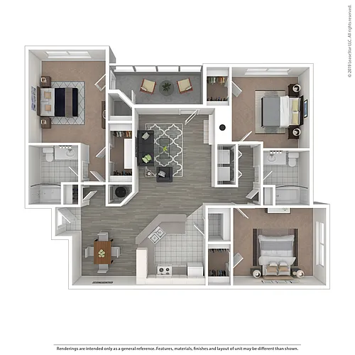 Floor plan C2 Herron - Three Bedroom, Two Bathroom