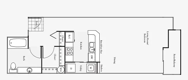 Floor plan Studio - O