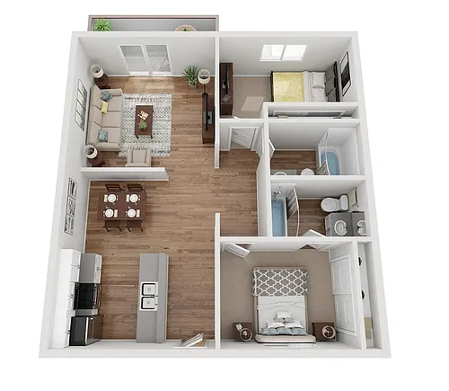 Floor plan 2 Bedroom 2 Bathroom B2