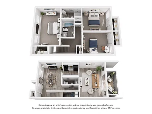 Floor plan 3x2.5 Townhome Deluxe