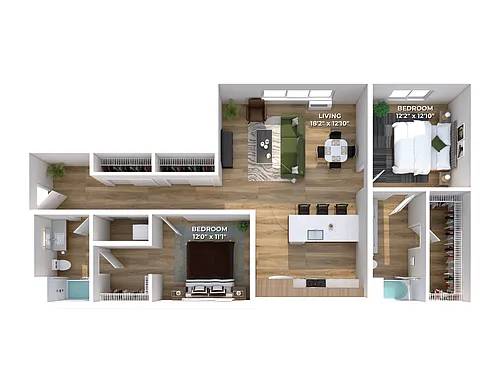 Floor plan Two Bedroom C2