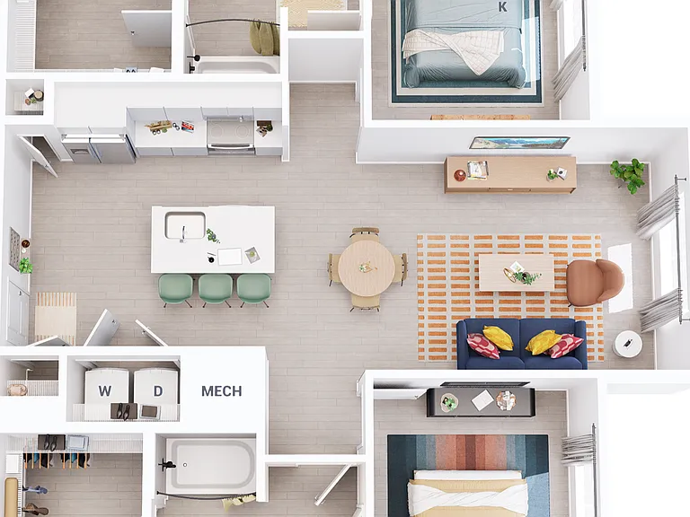 B1 -2x2 floor plan The Weldon by Broadstone