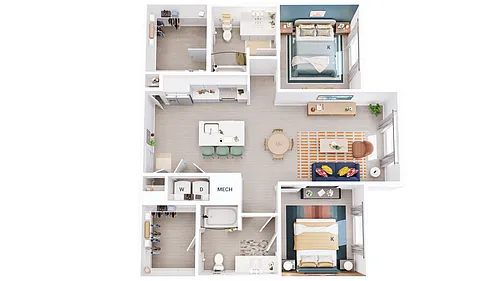 Floor plan B1 -2X2