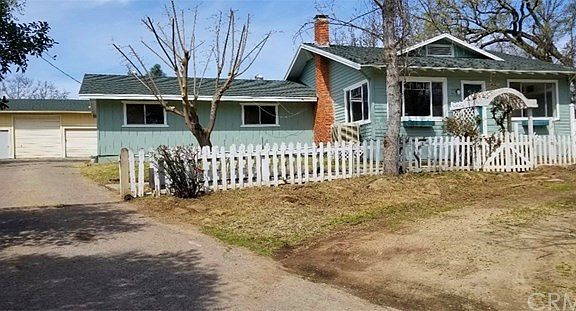 Front of house , driveway and workshop in the rear