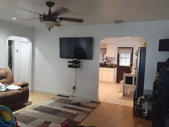 Living room open to kitchen 