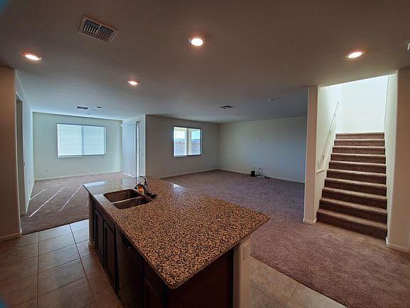 Family room and dining room