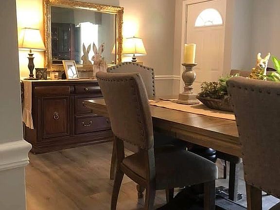 Entry way and dining room 