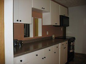 left side of galley style kitchen 