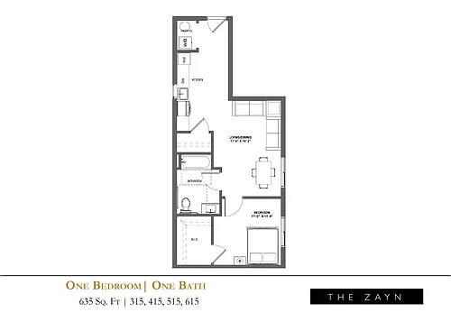 Floor plan One Bedroom