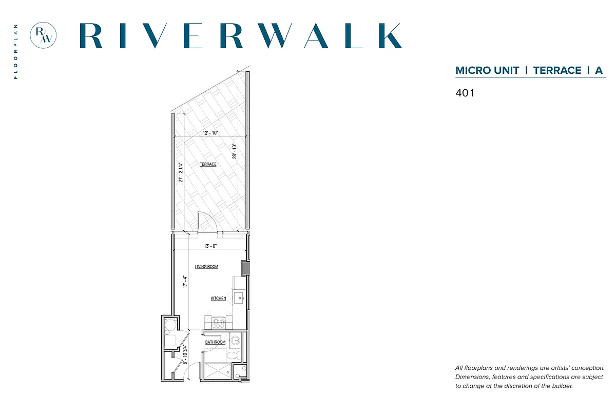 Floor plan Studio with terrace for July 27th