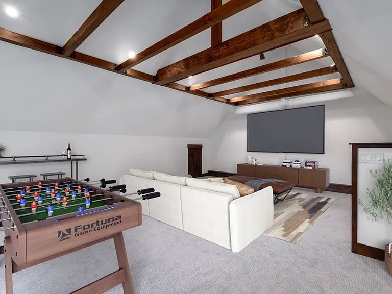 3rd Floor Bonus Room, additional living room, with 4 bunk beds, 3/4 bath and large theater room with surround sound