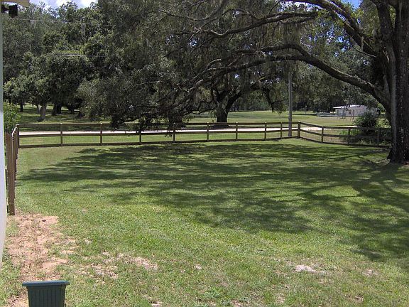 backyard behind detatched garage