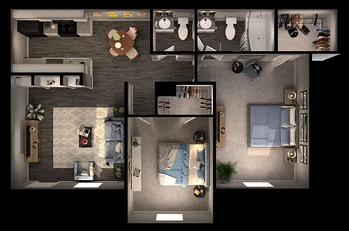 Floor plan Sausalito 2x1.5