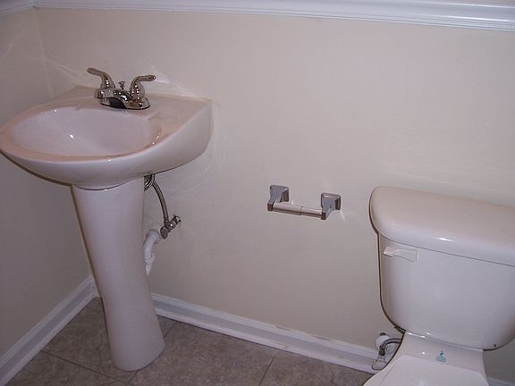 new sinks, toilets, flooring