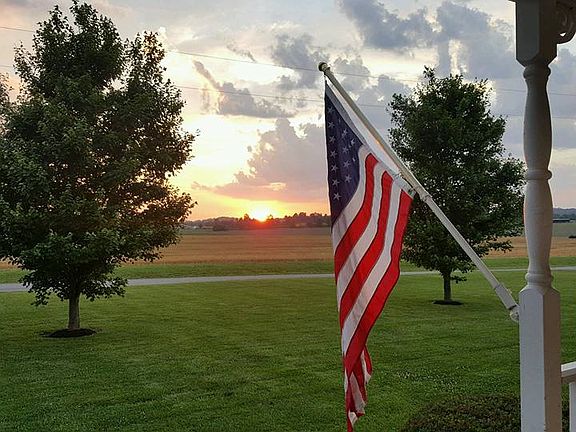 sunset from front porch